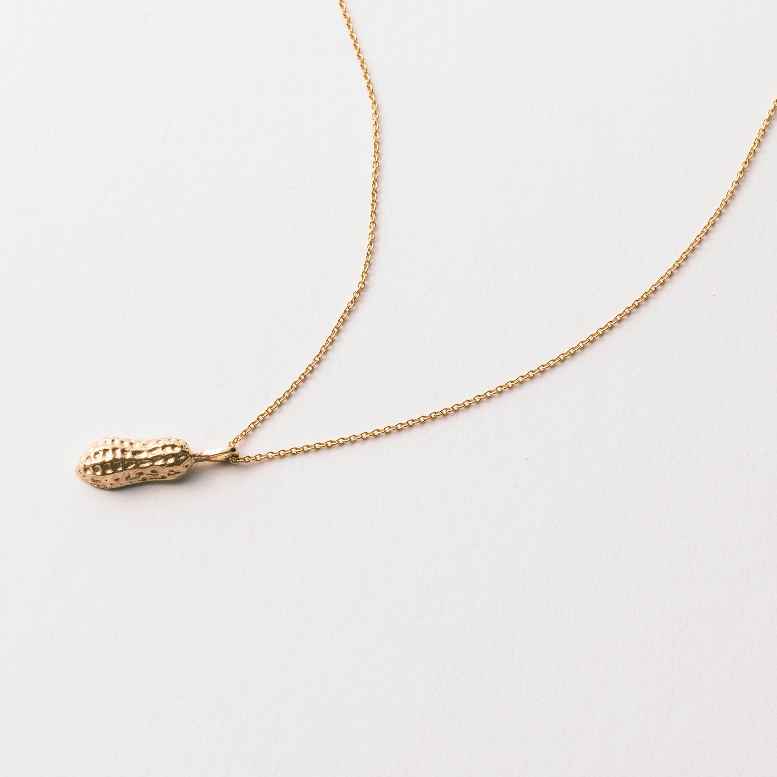 Peanut 14K Gold Charm