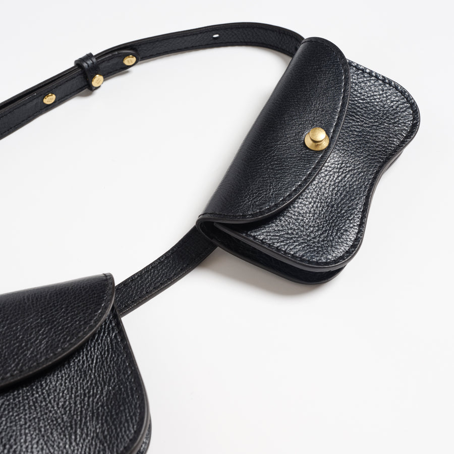 Mini Faba in Milled Leather