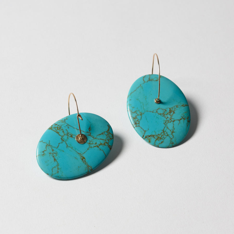 Rform Turquoise Oval Balance Earrings