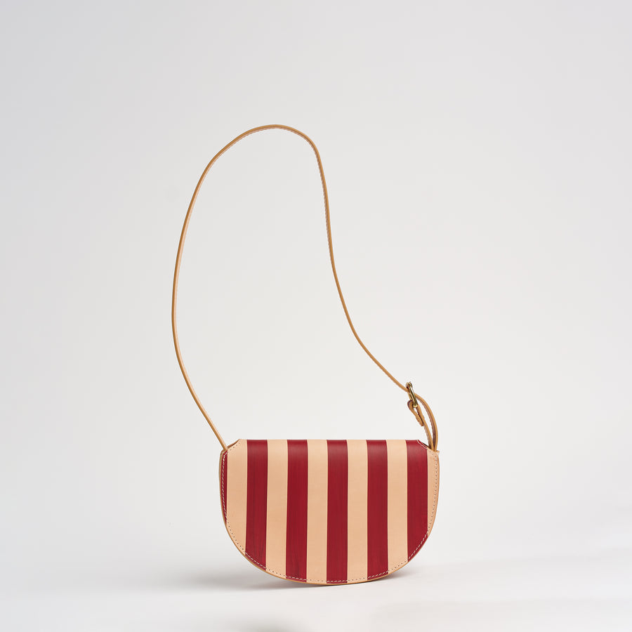 Amalfi Stripe Mezzo in Vachetta and Red