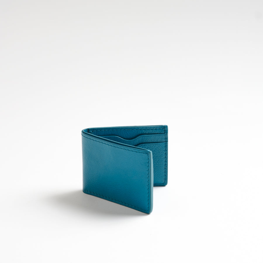 MiddleLeatherWalletモスグリーン&ナチュラル★ホックタイプ Jackson Bi-Fold Wallet in Milled Leather – LINDQUIST