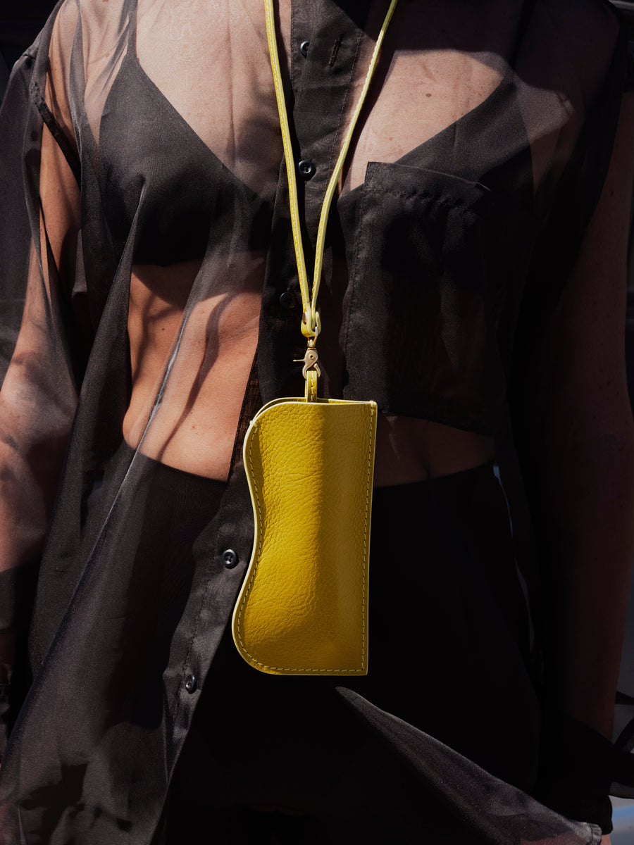 Ceci Sunglass Case in Chartreuse