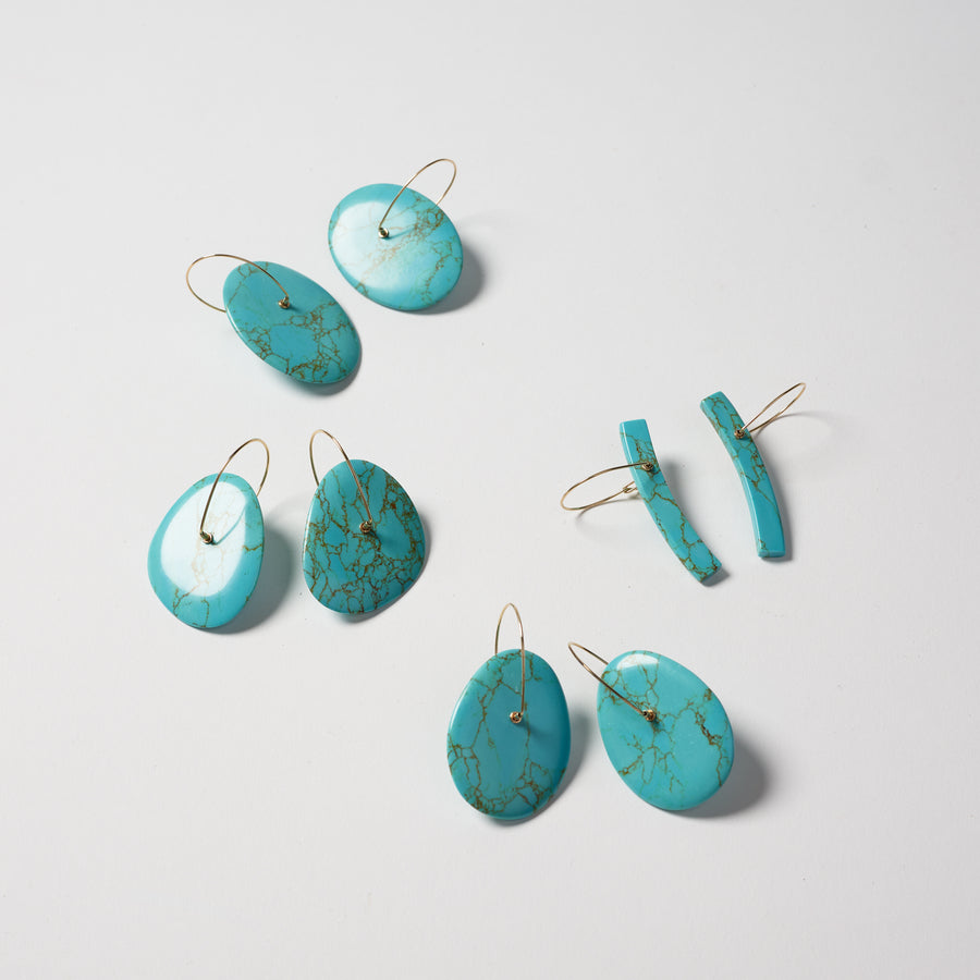 RForm Turquoise Clam Balance Earrings