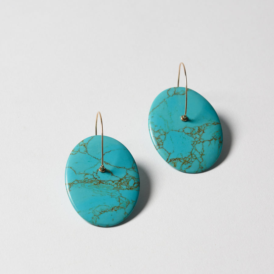 Rform Turquoise Oval Balance Earrings