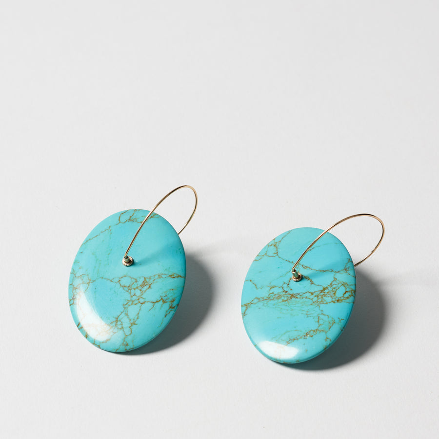 Rform Turquoise Oval Balance Earrings