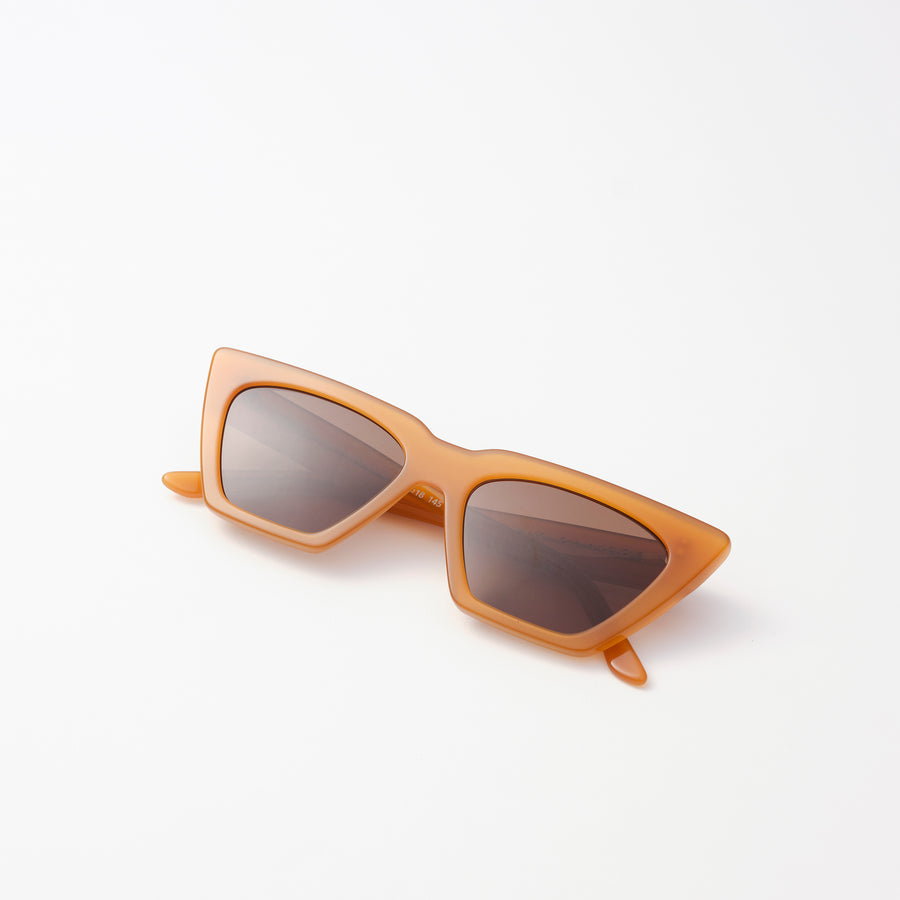 Carla Colour Modan Sunglasses in Amber Orange