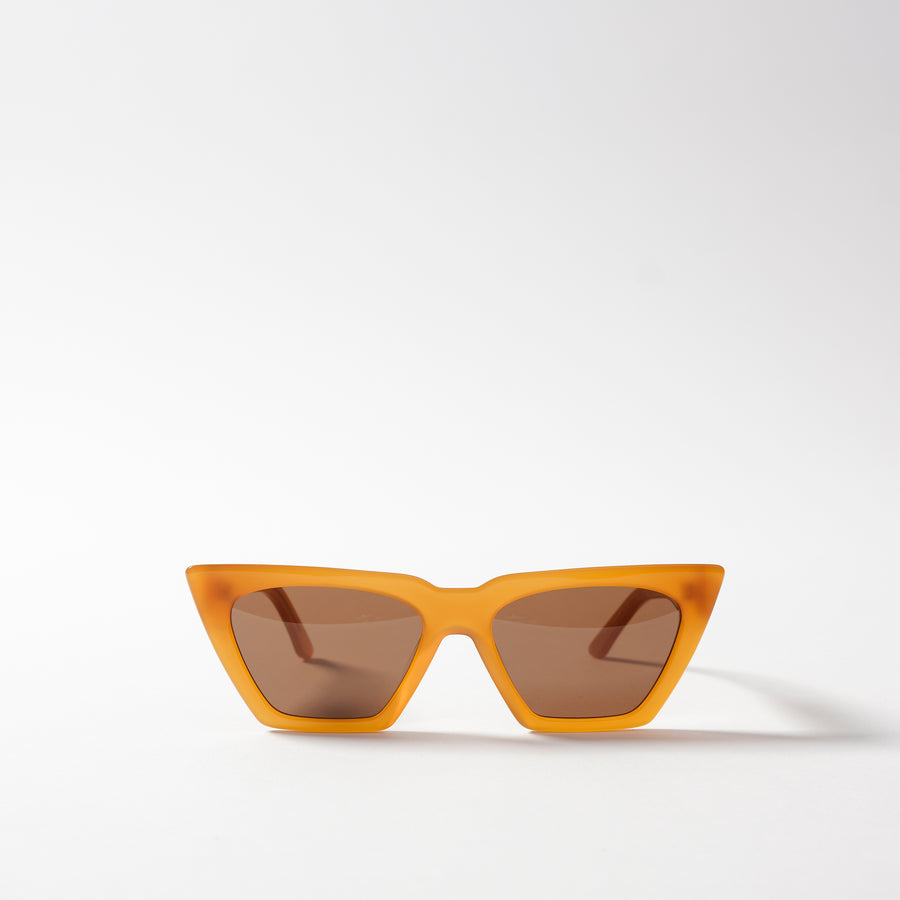 Carla Colour Modan Sunglasses in Amber Orange