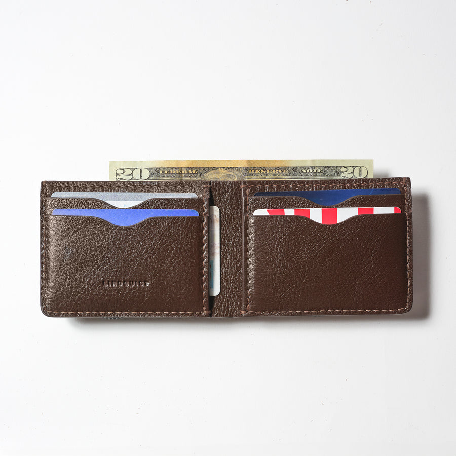 Jackson Bi-Fold Wallet in Milled Leather