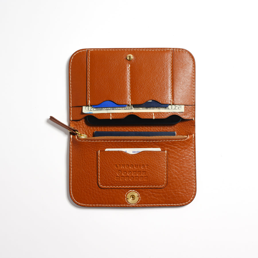 Lina Wallet in Leather Brown