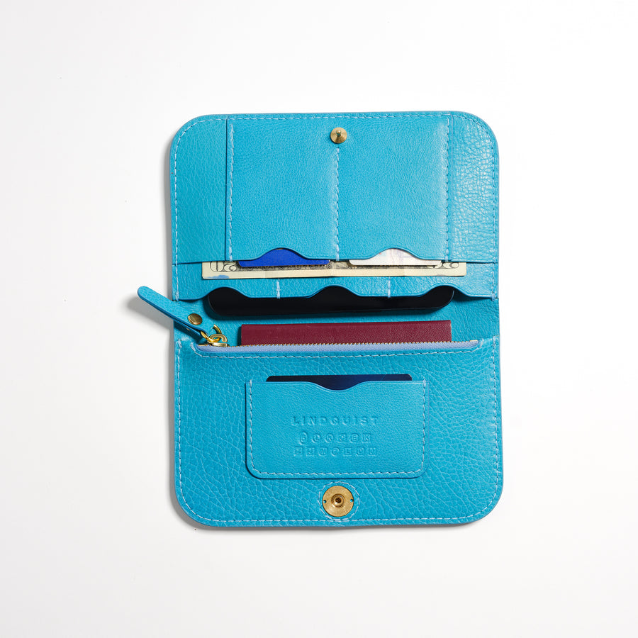 Lina Wallet in Turquoise