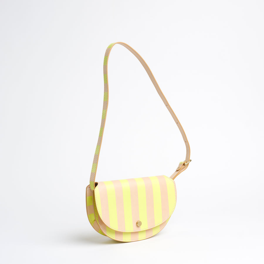 Island Stripe Mezzo in Vachetta and Neon Green