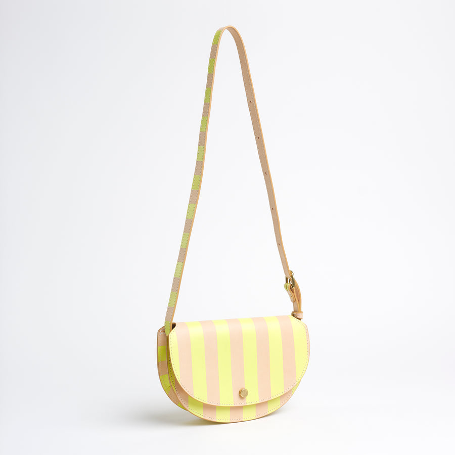 Island Stripe Mezzo in Vachetta and Neon Green