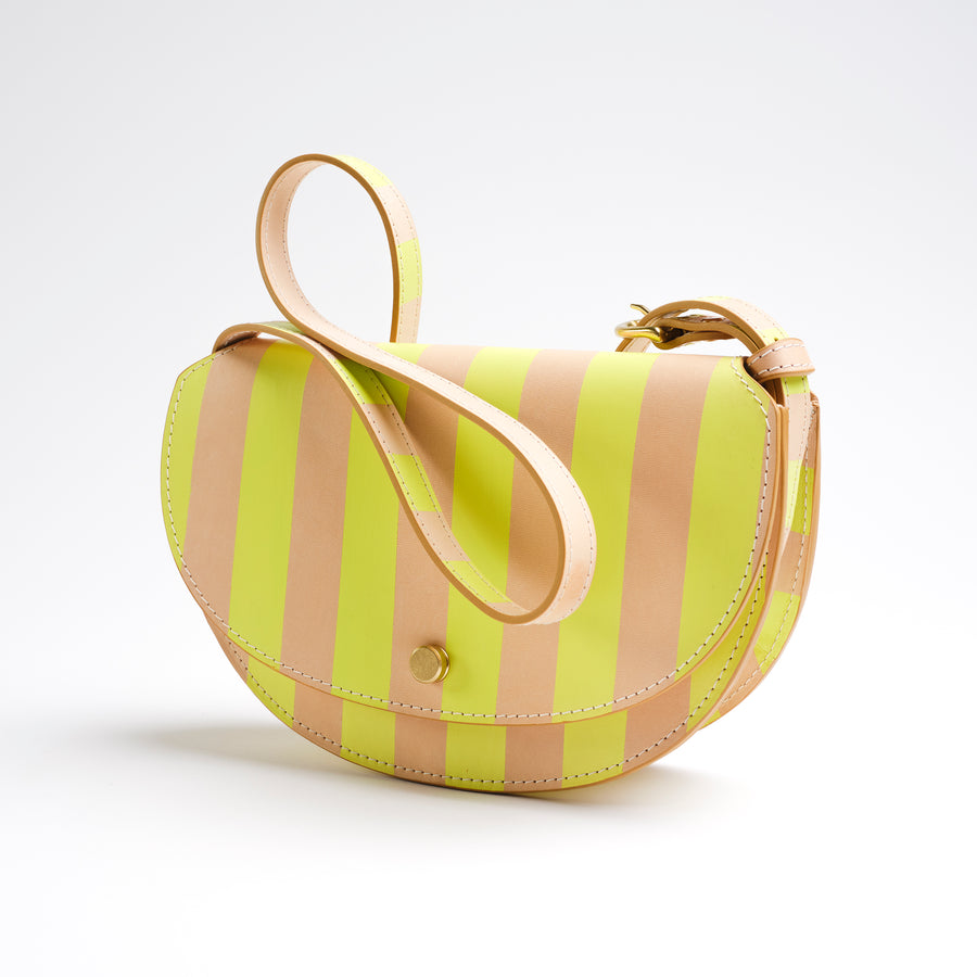 Island Stripe Mezzo in Vachetta and Neon Green