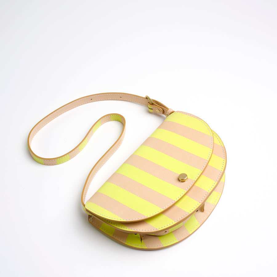 Island Stripe Mezzo in Vachetta and Neon Green