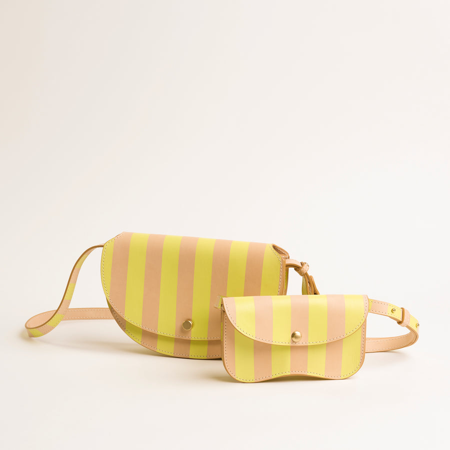 Island Stripe Mezzo in Vachetta and Neon Green